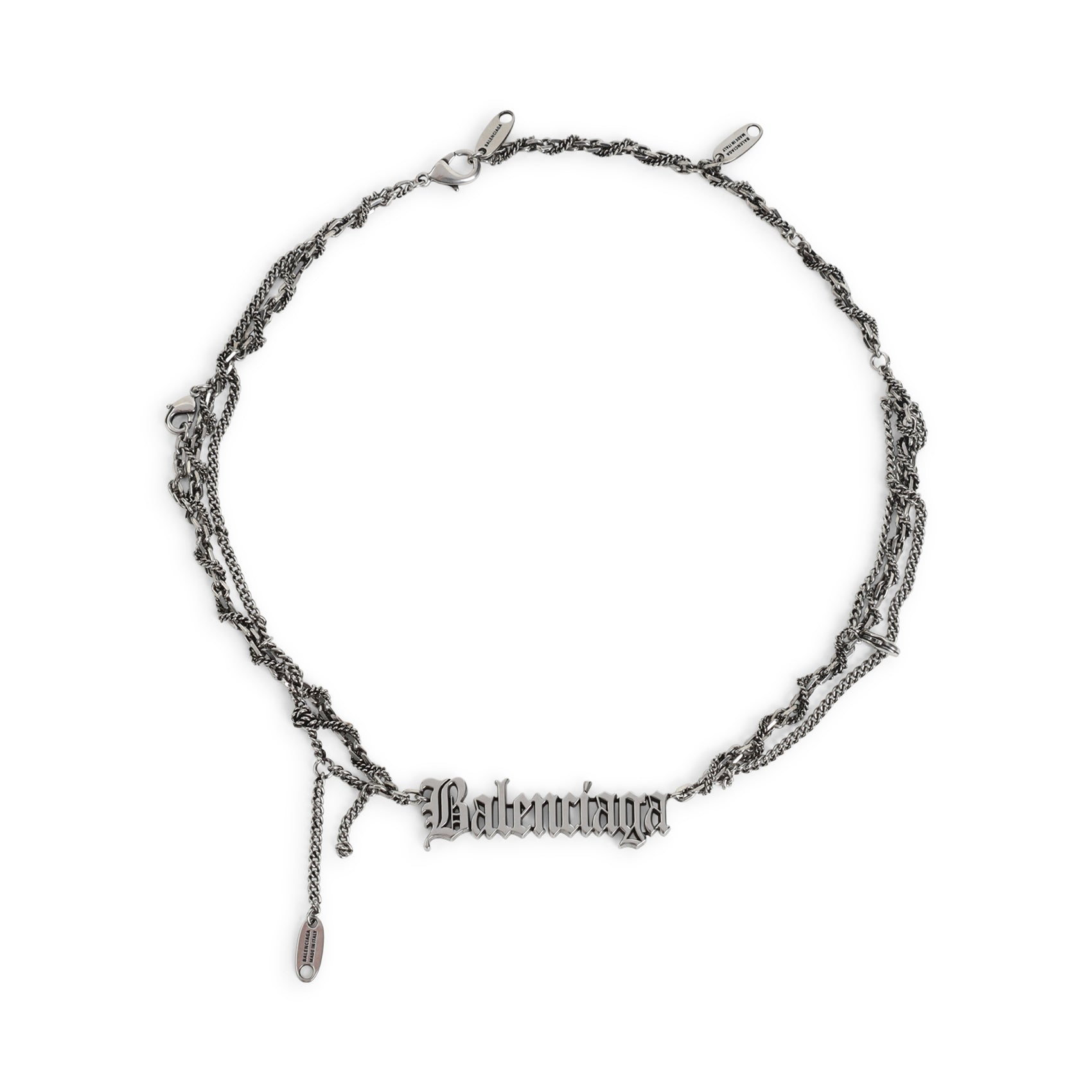 Balenciaga Typo Destroyed Necklace Men BALENCIAGA