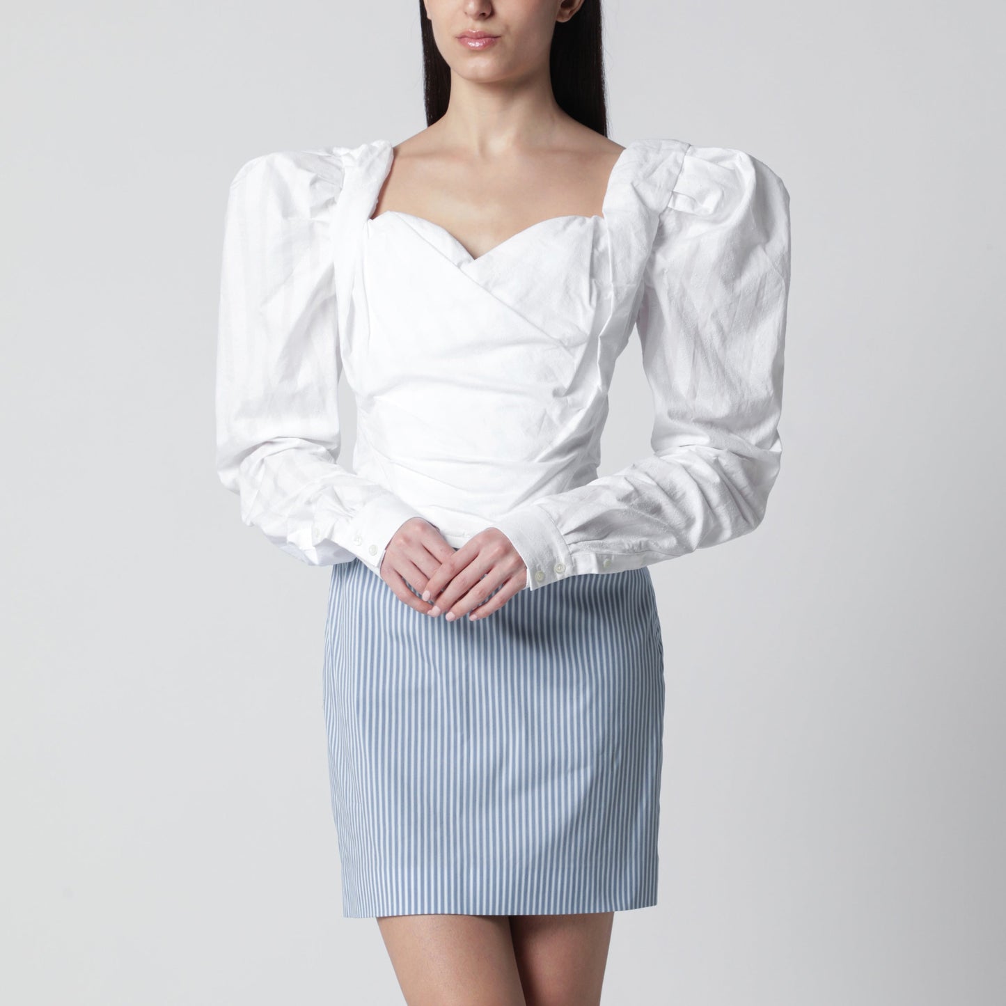 Vivienne Westwood Sunday Corset Top In White Cotton Women VIVIENNE WESTWOOD