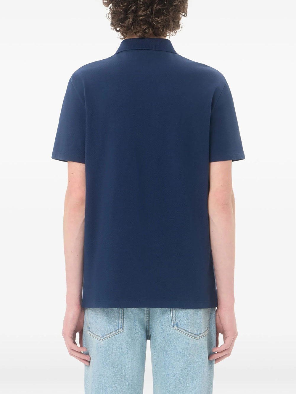 Valentino Garavani Men Valentino Polo Shirt In Cotton Piqué With Vgold VALENTINO GARAVANI