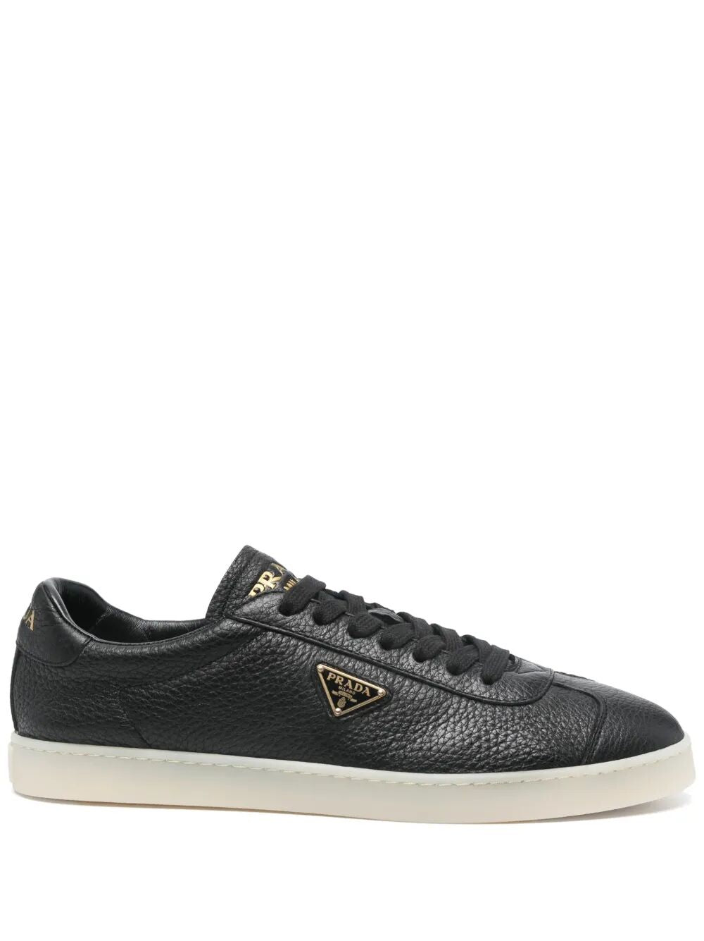 Prada Men Lane Grained Leather Sneakers PRADA