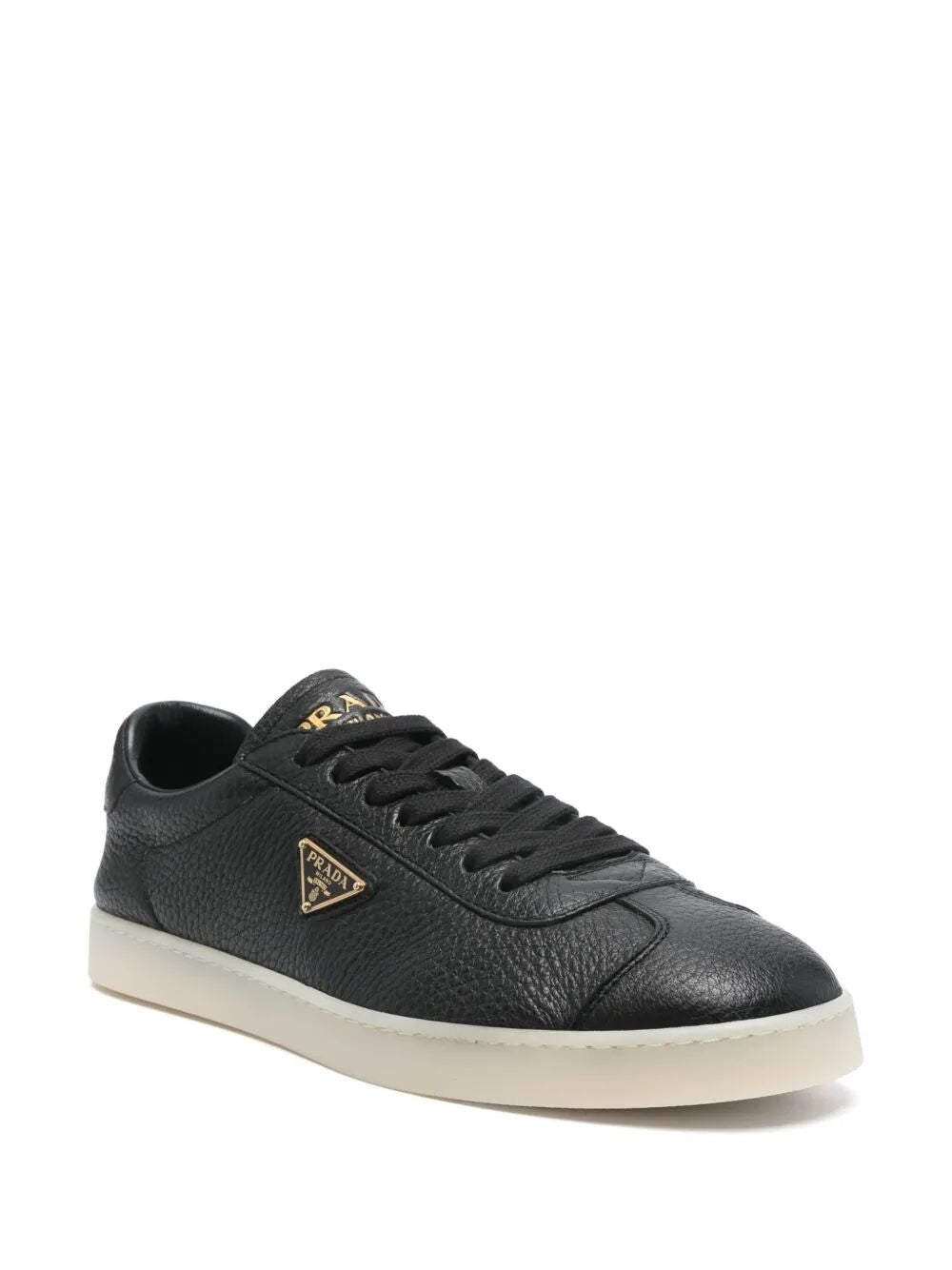 Prada Men Lane Grained Leather Sneakers PRADA