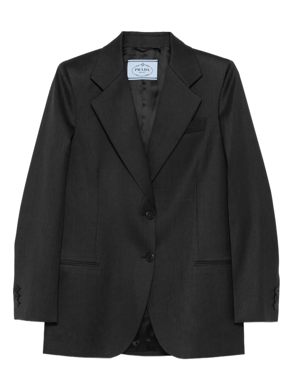 Prada Women Notched-Lapels Wool Blazer PRADA