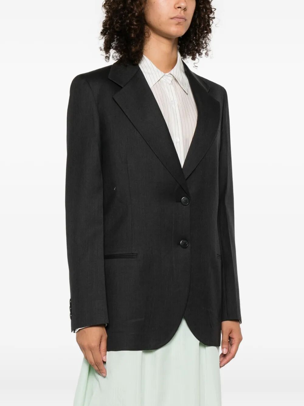 Prada Women Notched-Lapels Wool Blazer PRADA