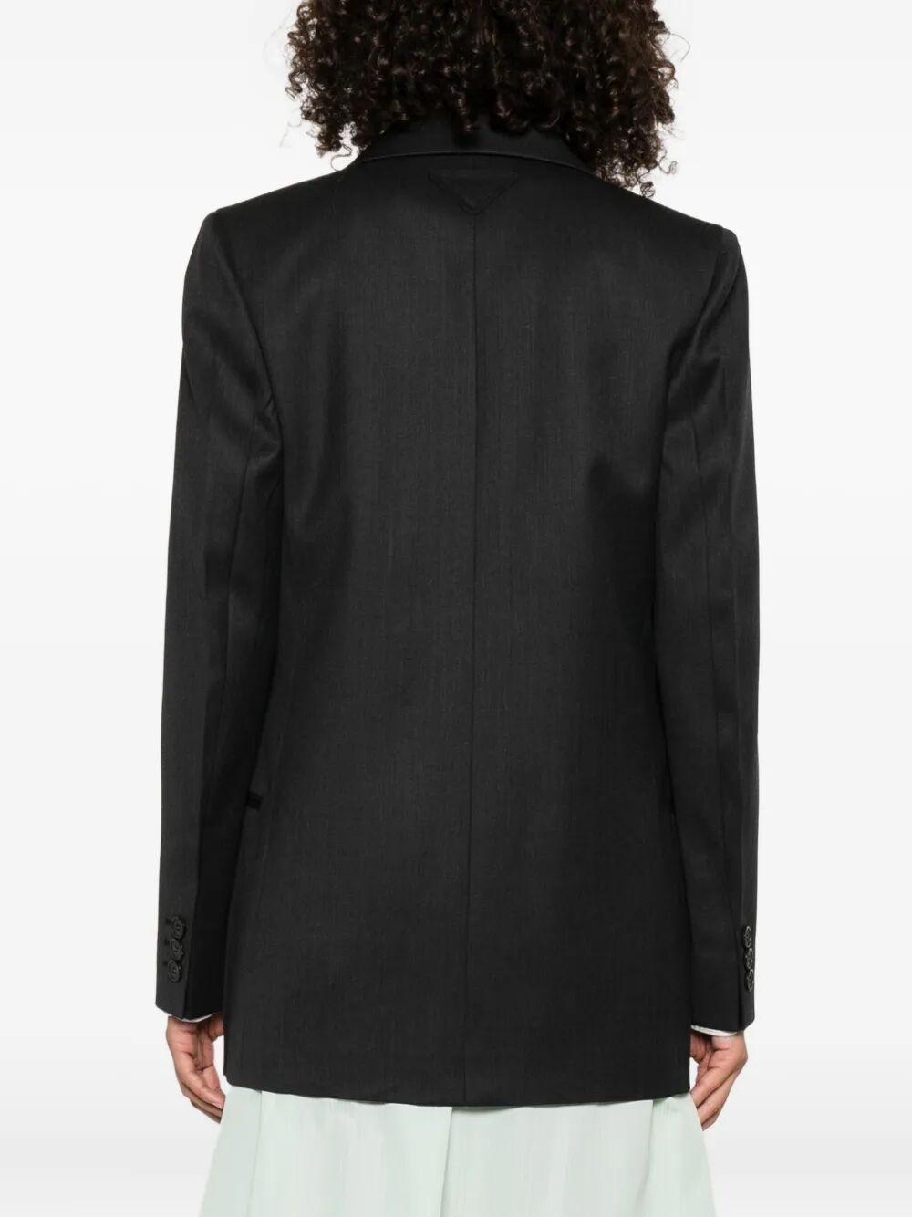 Prada Women Notched-Lapels Wool Blazer PRADA