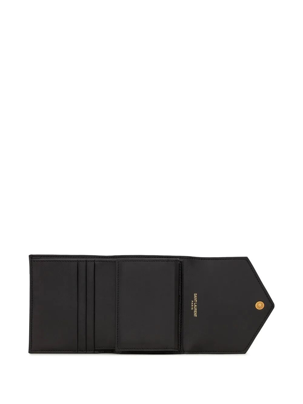 Saint Laurent Women Cassandre Matelassé Tri-Fold Wallet In Grain De Poudre Leather SAINT LAURENT