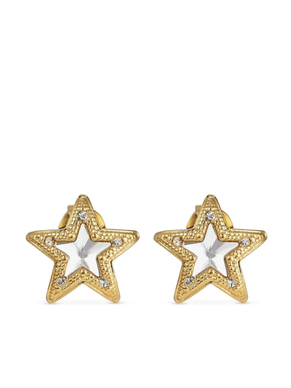 Jimmy Choo Women Gold-Finish Metal Jc Star Stud Earrings With Swarovski Crystals JIMMY CHOO