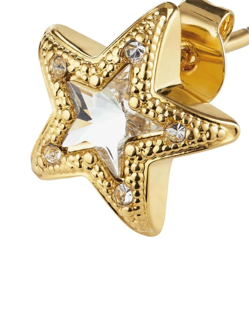 Jimmy Choo Women Gold-Finish Metal Jc Star Stud Earrings With Swarovski Crystals JIMMY CHOO