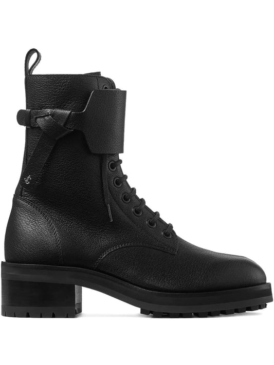 Jimmy Choo Women Rosabel Leather Lace-Up Combat Boots JIMMY CHOO