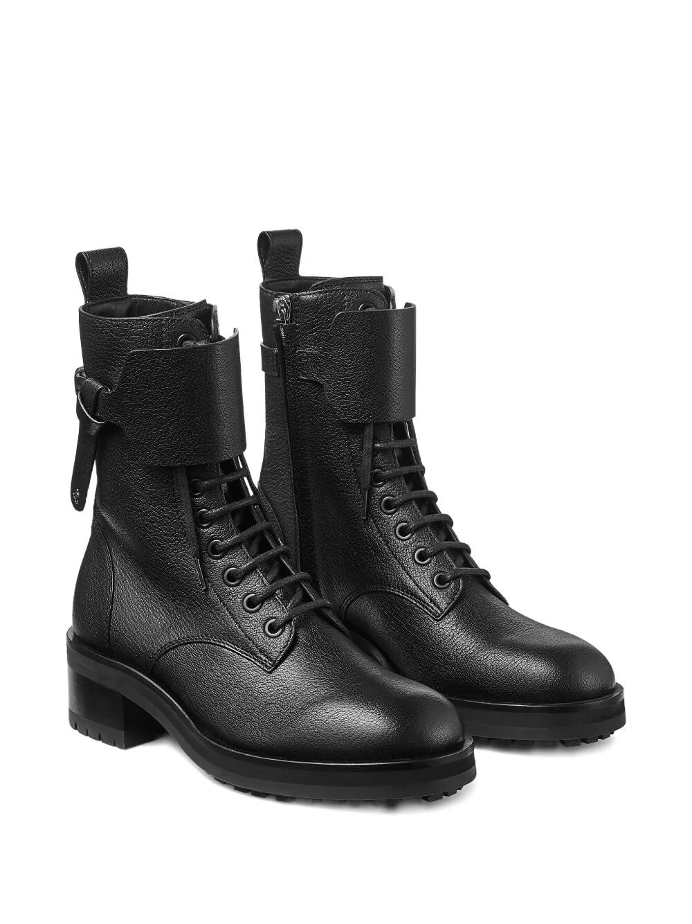 Rosabel Leather Lace-Up Combat Boots Women JIMMY CHOO