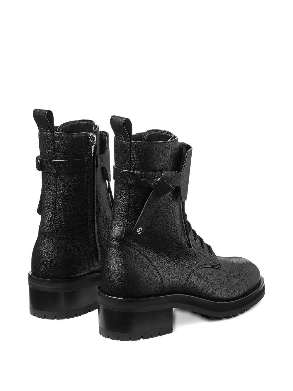 Rosabel Leather Lace-Up Combat Boots Women JIMMY CHOO