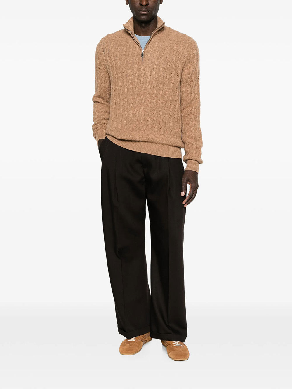 Etro Men Roma Cashmere Quarter-Zip Jumper ETRO