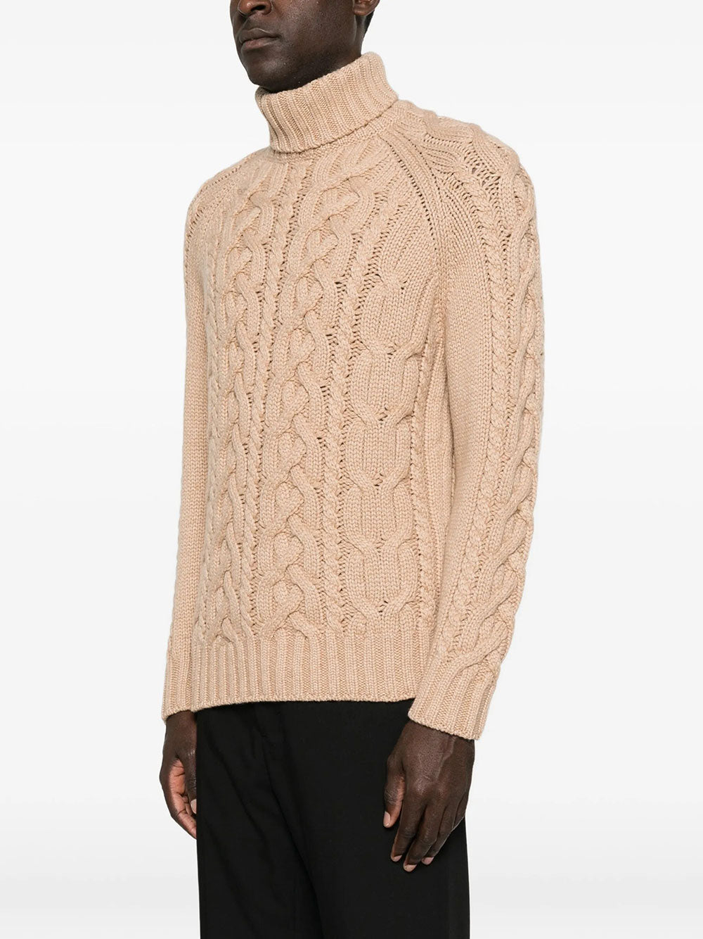 Brunello Cucinelli Men Cable-Knit Roll-Neck Cashmere Sweater BRUNELLO CUCINELLI