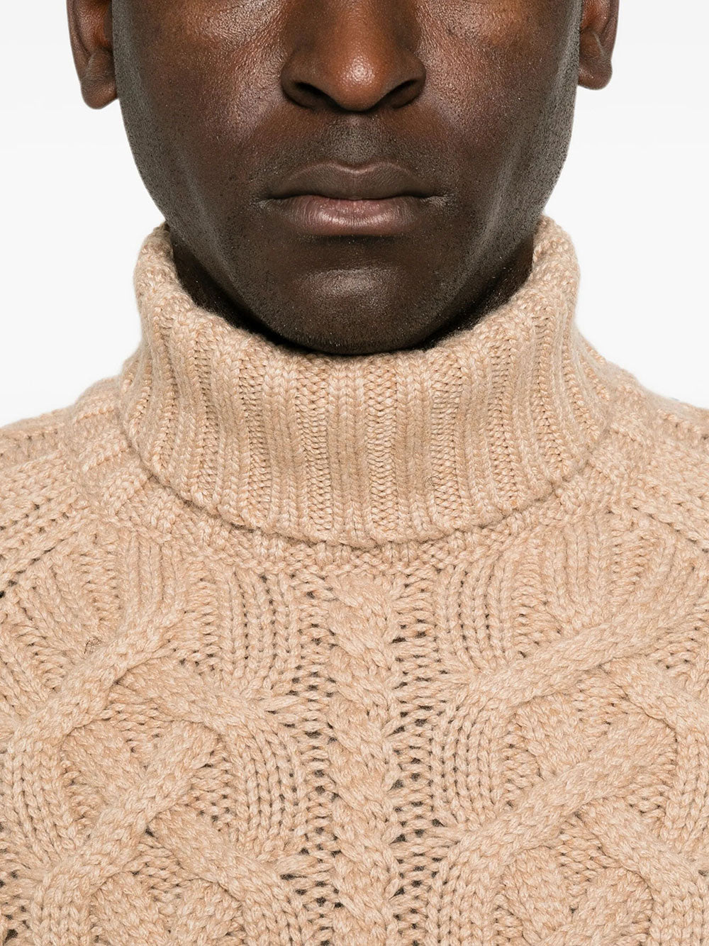 Brunello Cucinelli Men Cable-Knit Roll-Neck Cashmere Sweater BRUNELLO CUCINELLI