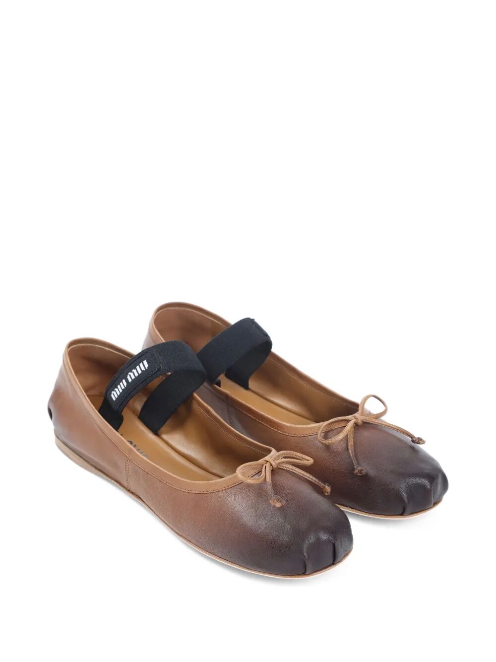 Miu Miu Women Vintage Effect Leather Ballerinas MIU MIU