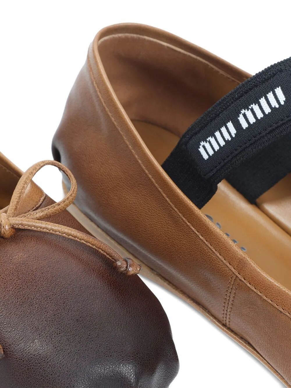 Miu Miu Women Vintage Effect Leather Ballerinas MIU MIU