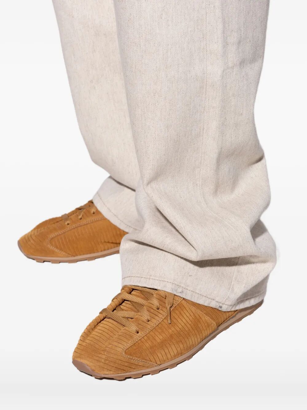 Jacquemus Men Le Tennis Sneakers In Soft Corduroy-Embossed Suede JACQUEMUS