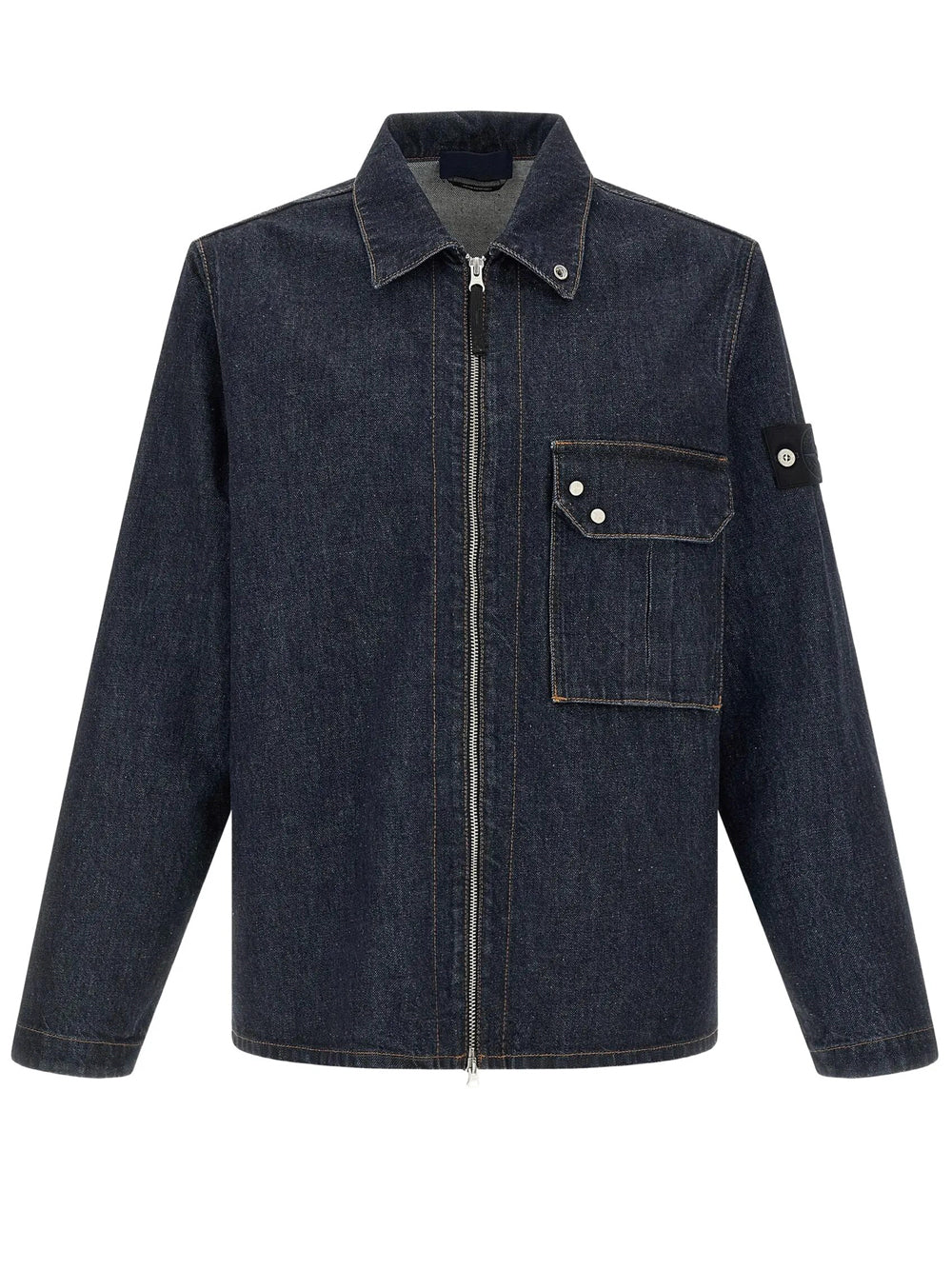 Stone Island Men Denim Collection: Overshirt Comfort Con Zip STONE ISLAND