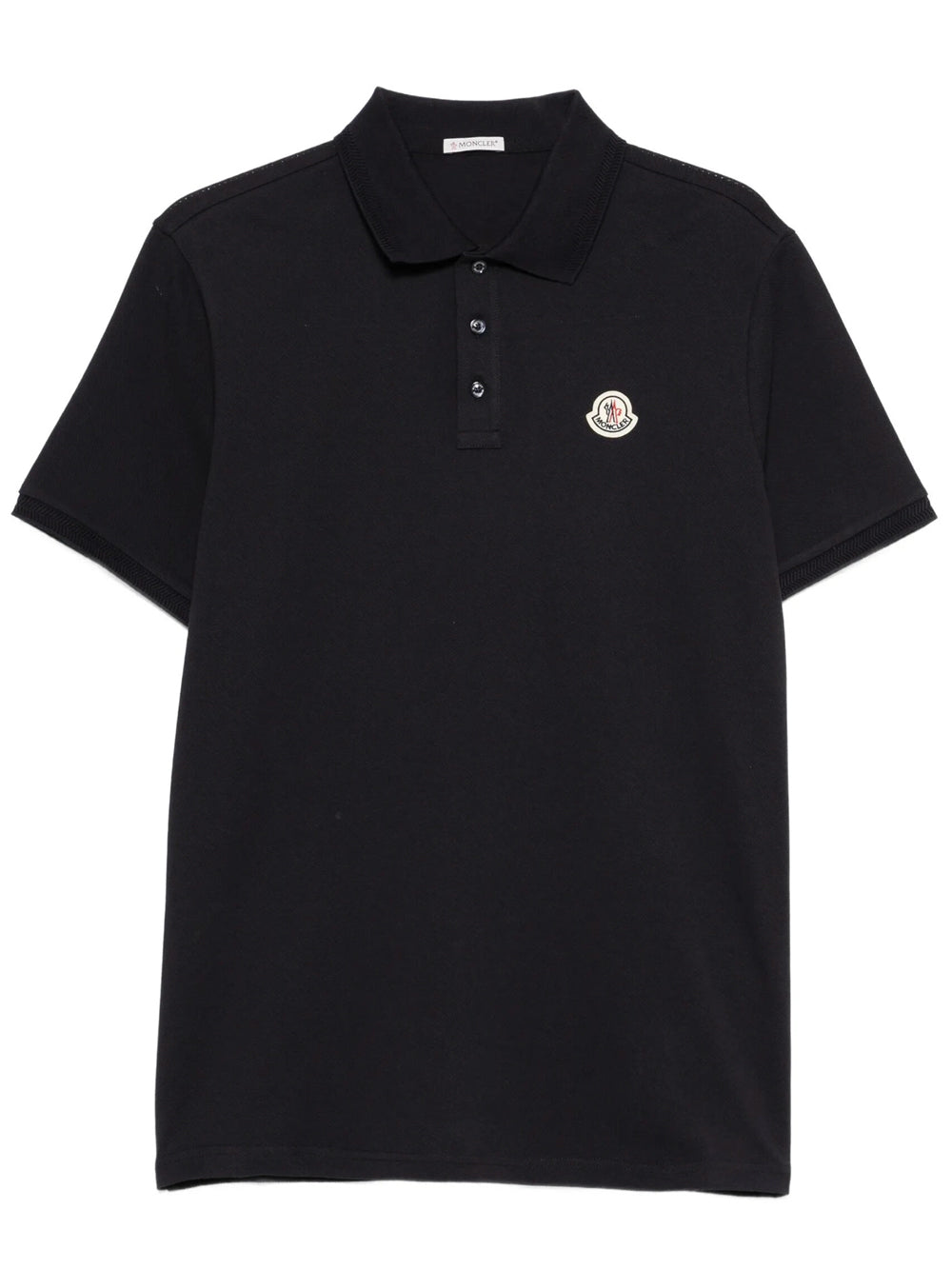 Moncler Men Polo In Cotone Piqué Con Patch Logato MONCLER