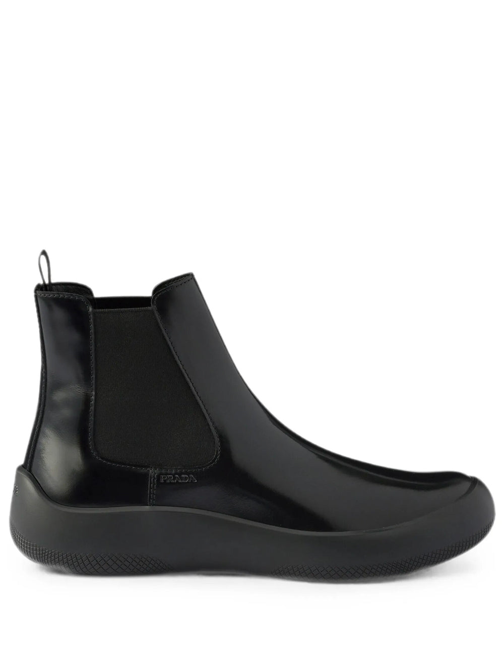 Prada Men Stivali Chelsea In Pelle Spazzolata PRADA