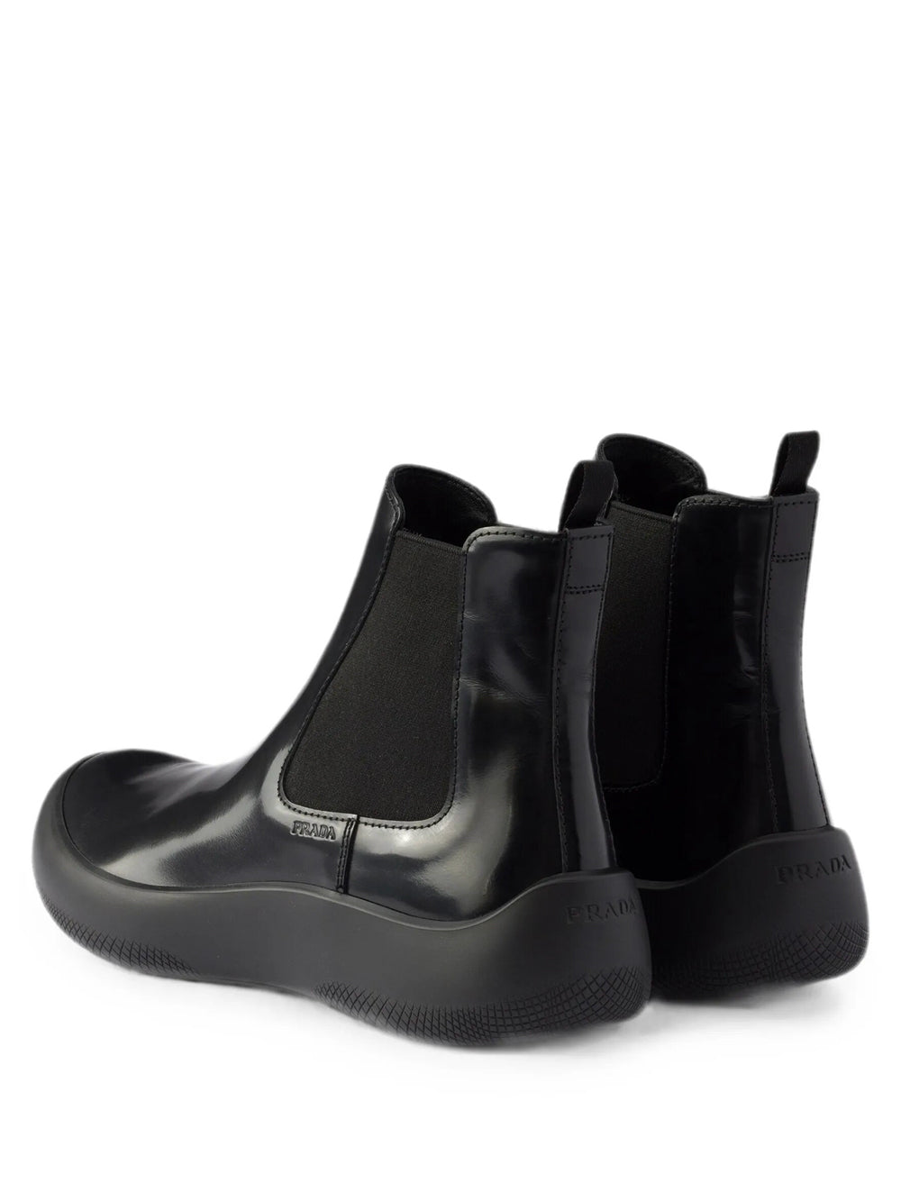 Prada Men Stivali Chelsea In Pelle Spazzolata PRADA