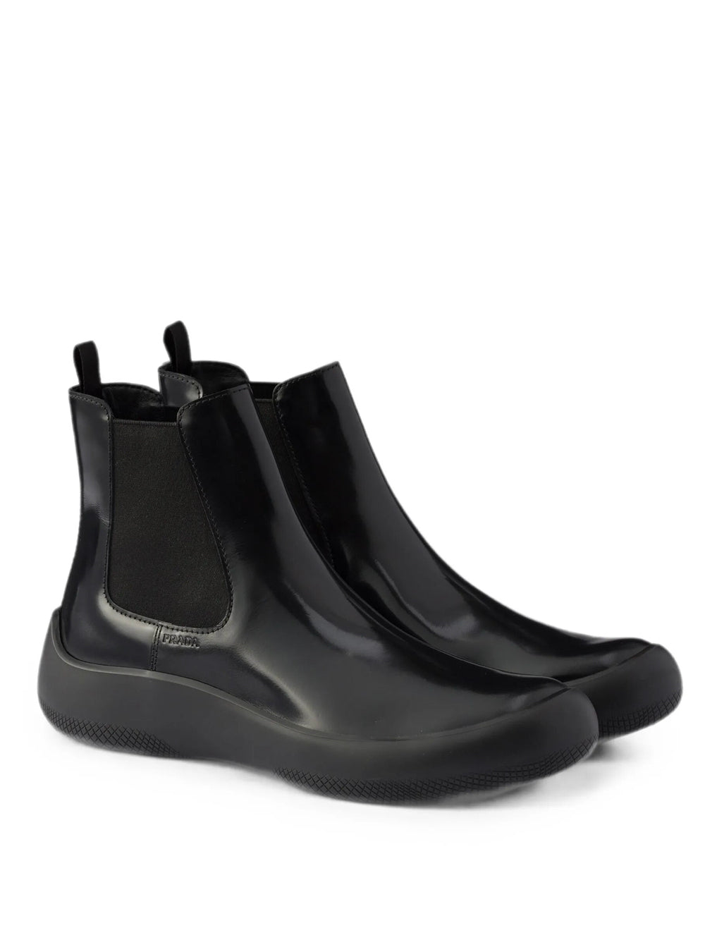 Prada Men Stivali Chelsea In Pelle Spazzolata PRADA