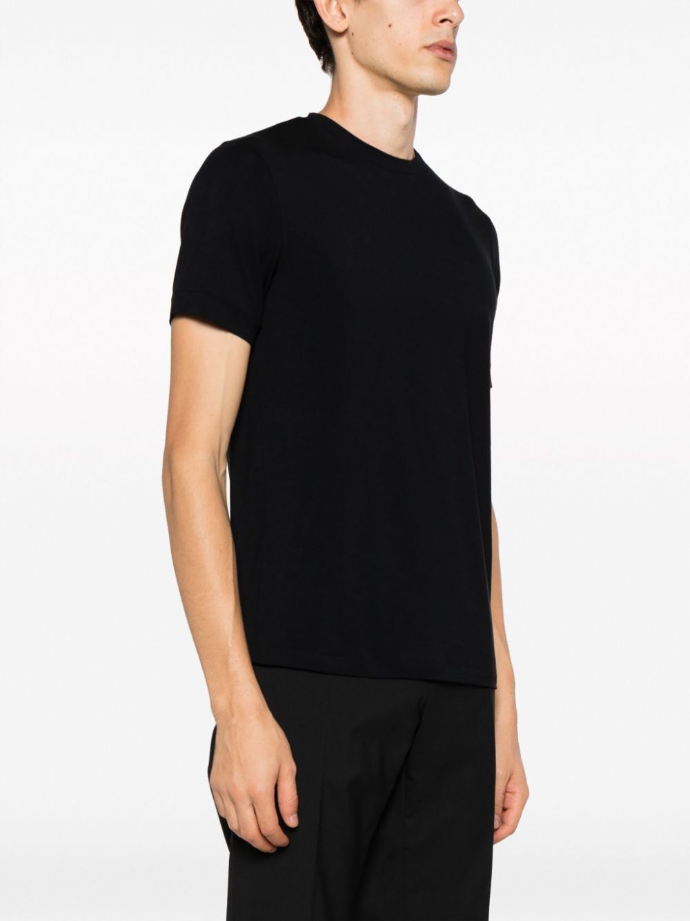 Giorgio Armani Men Icon Crew-Neck T-Shirt In Stretch Viscose Jersey GIORGIO ARMANI