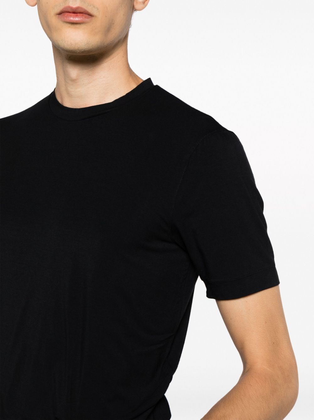 Giorgio Armani Men Icon Crew-Neck T-Shirt In Stretch Viscose Jersey GIORGIO ARMANI