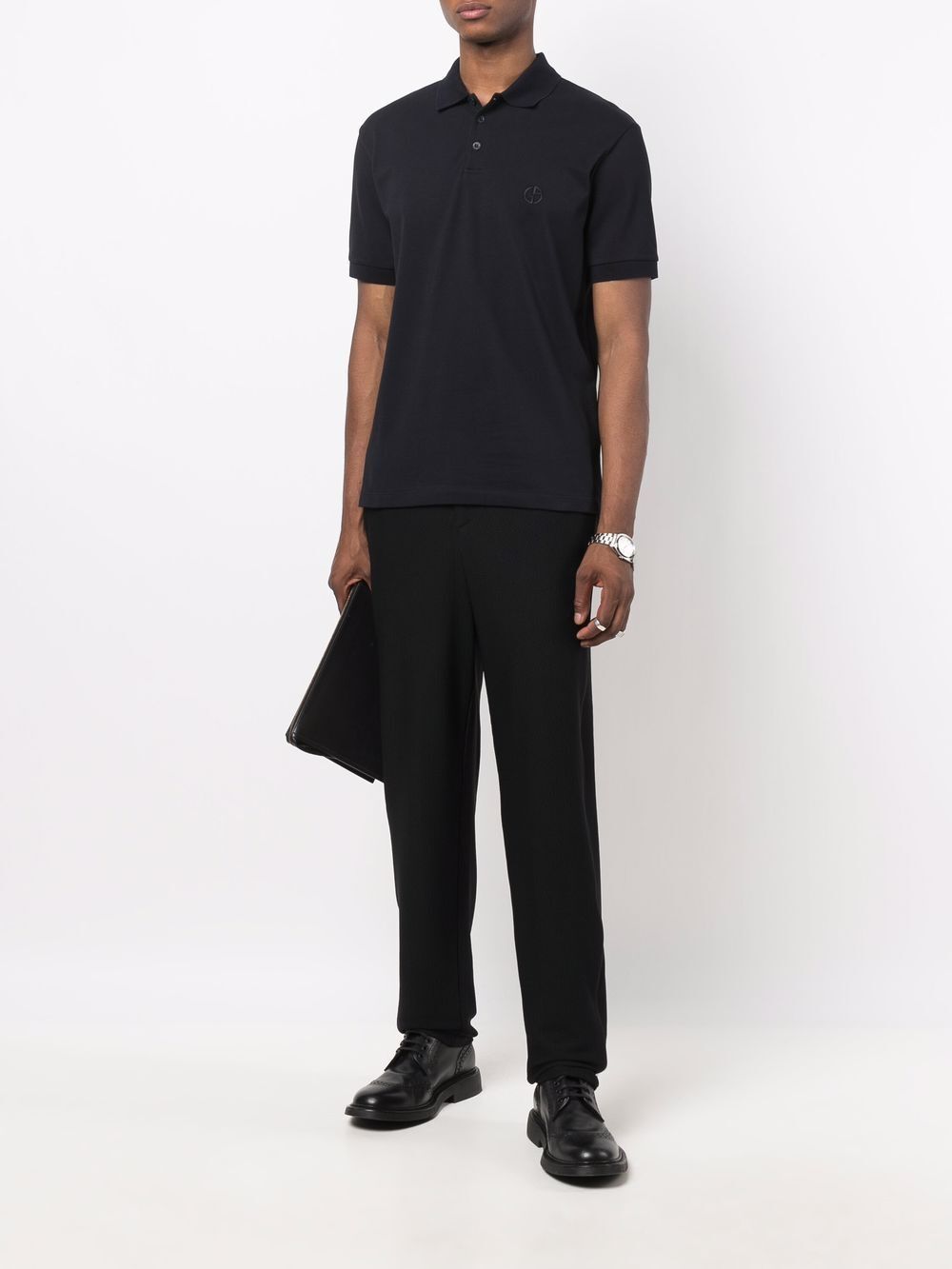 Giorgio Armani Men Stretch Cotton Piqué Polo Shirt GIORGIO ARMANI
