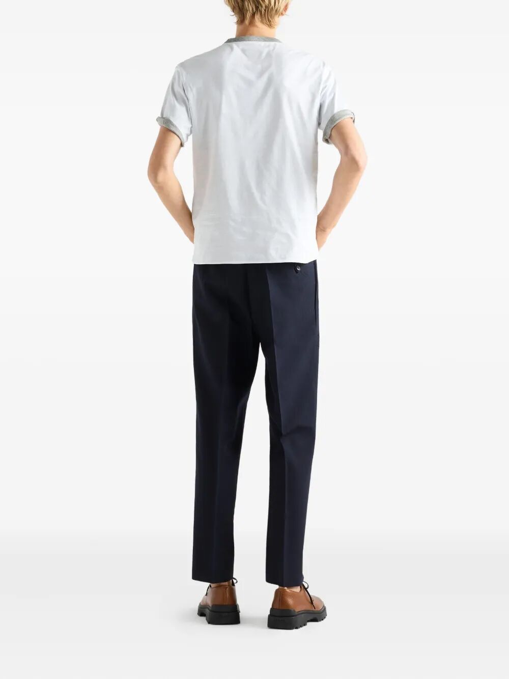 Prada Men Reversible Cotton T-Shirt PRADA