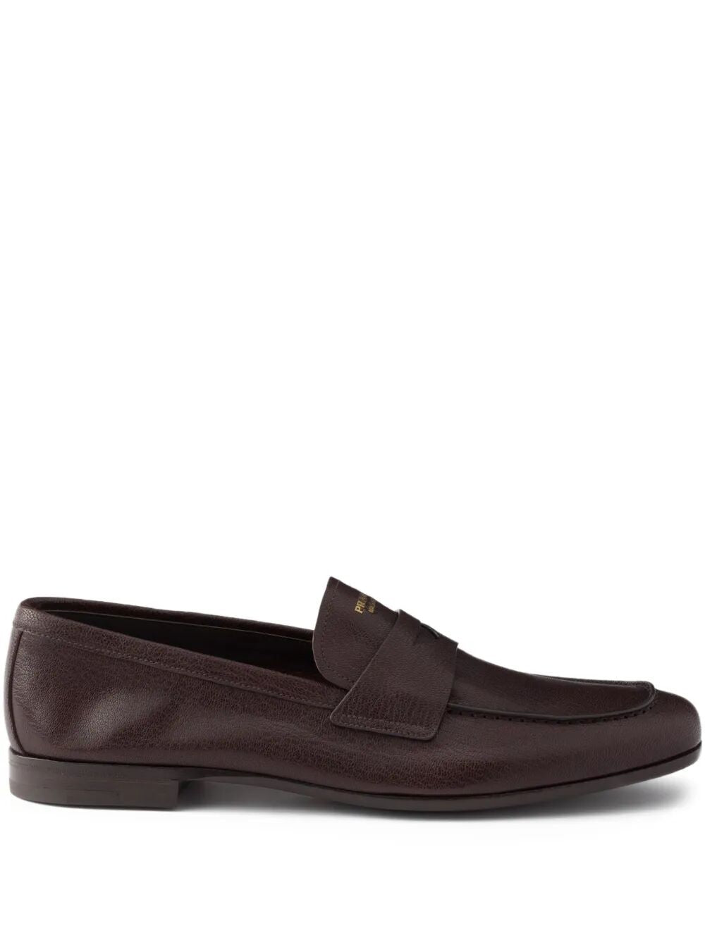Prada Men Leather Loafers With Band PRADA