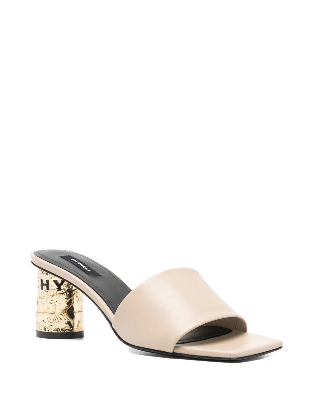 Givenchy Women Tape Heeled Leather Mules GIVENCHY