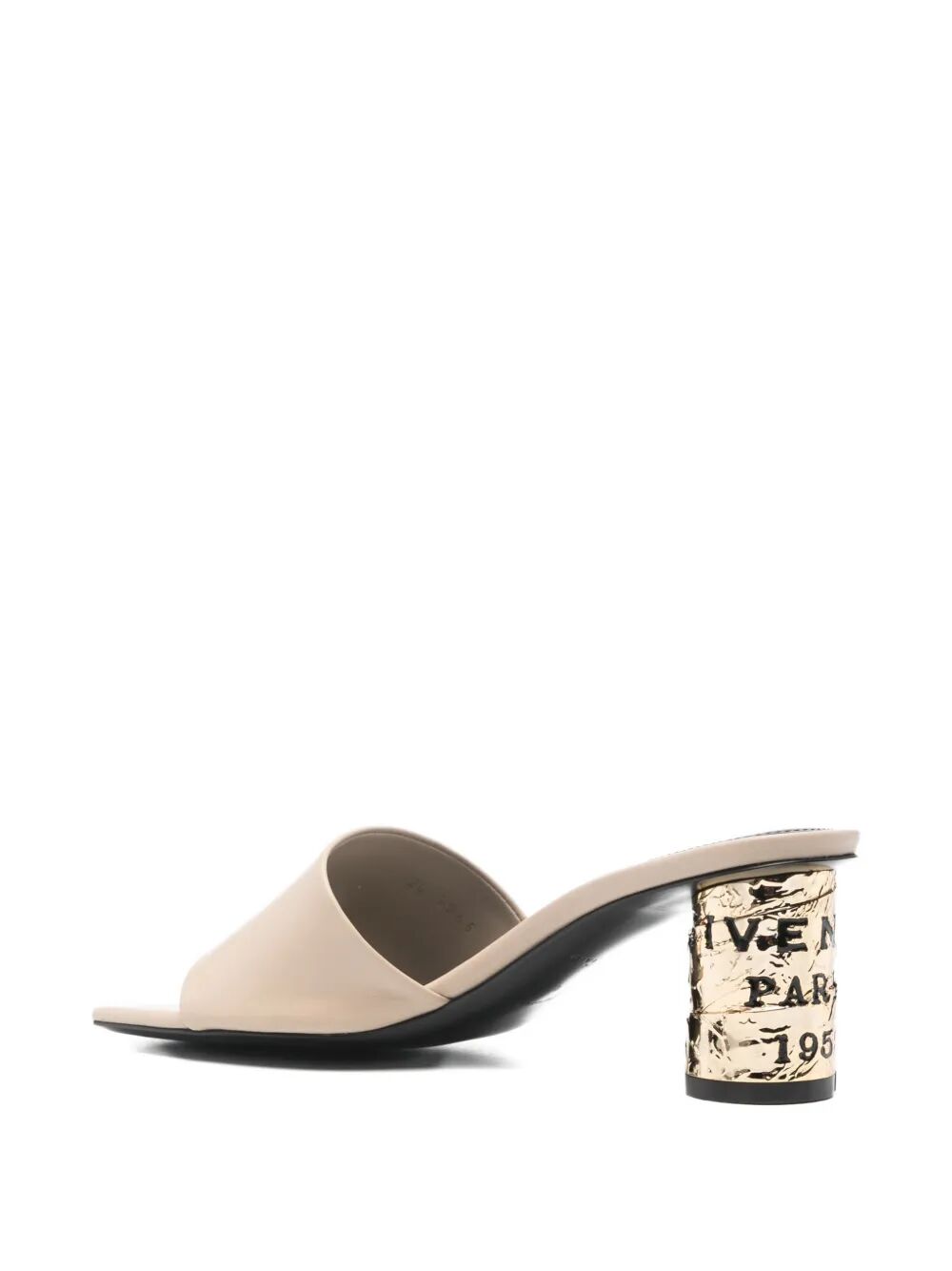 Givenchy Women Tape Heeled Leather Mules GIVENCHY