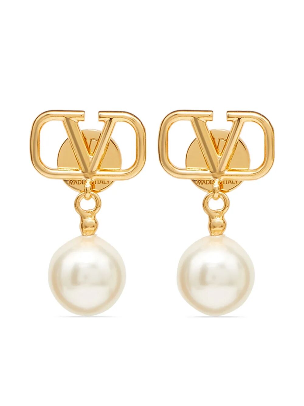 Valentino Garavani Women Vlogo Signature Earrings With Swarovski® Pearls VALENTINO GARAVANI