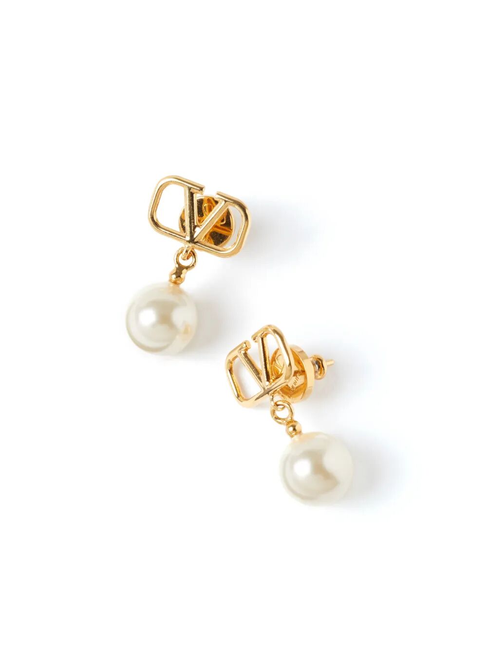 Valentino Garavani Women Vlogo Signature Earrings With Swarovski® Pearls VALENTINO GARAVANI