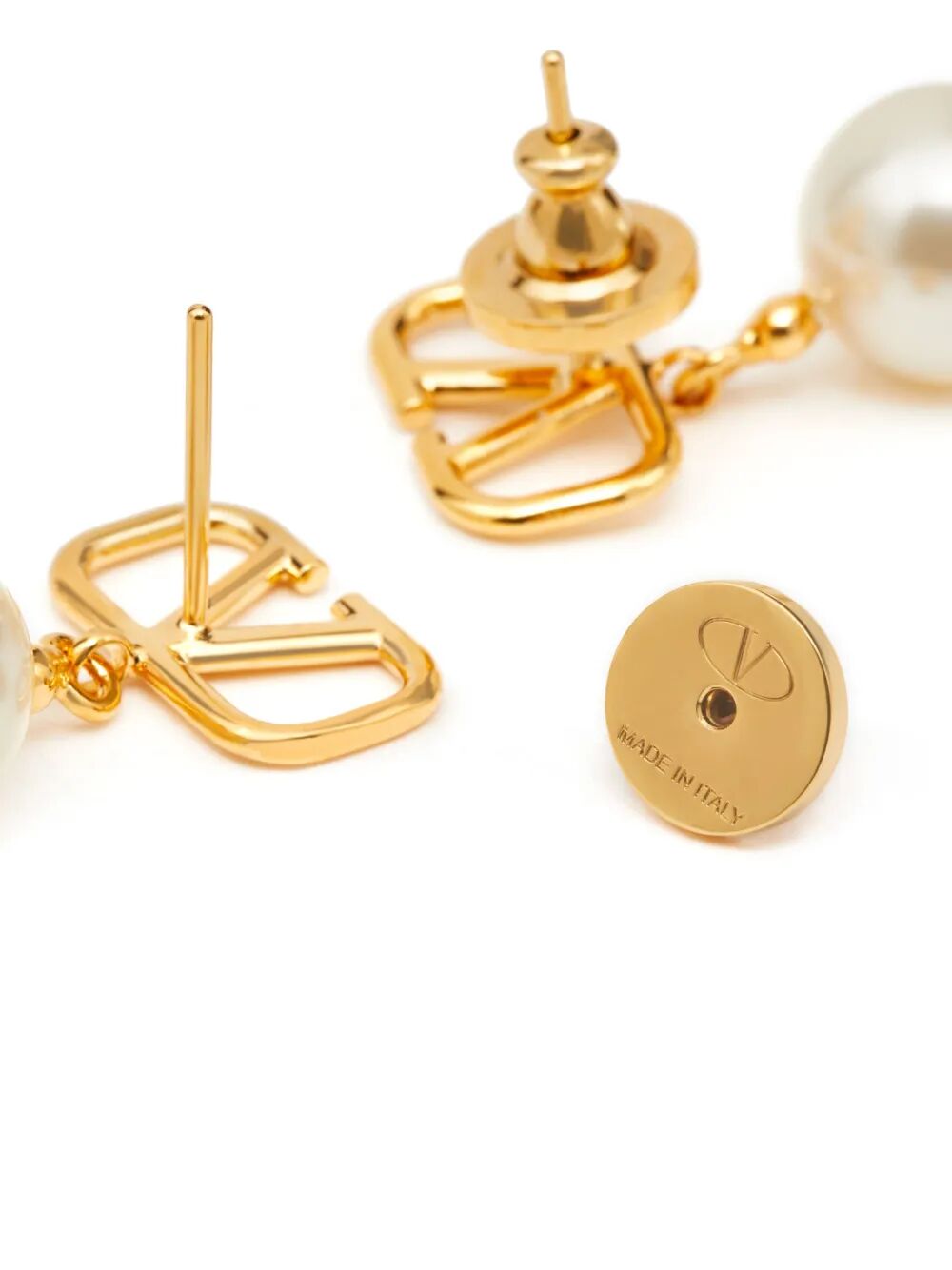 Valentino Garavani Women Vlogo Signature Earrings With Swarovski® Pearls VALENTINO GARAVANI