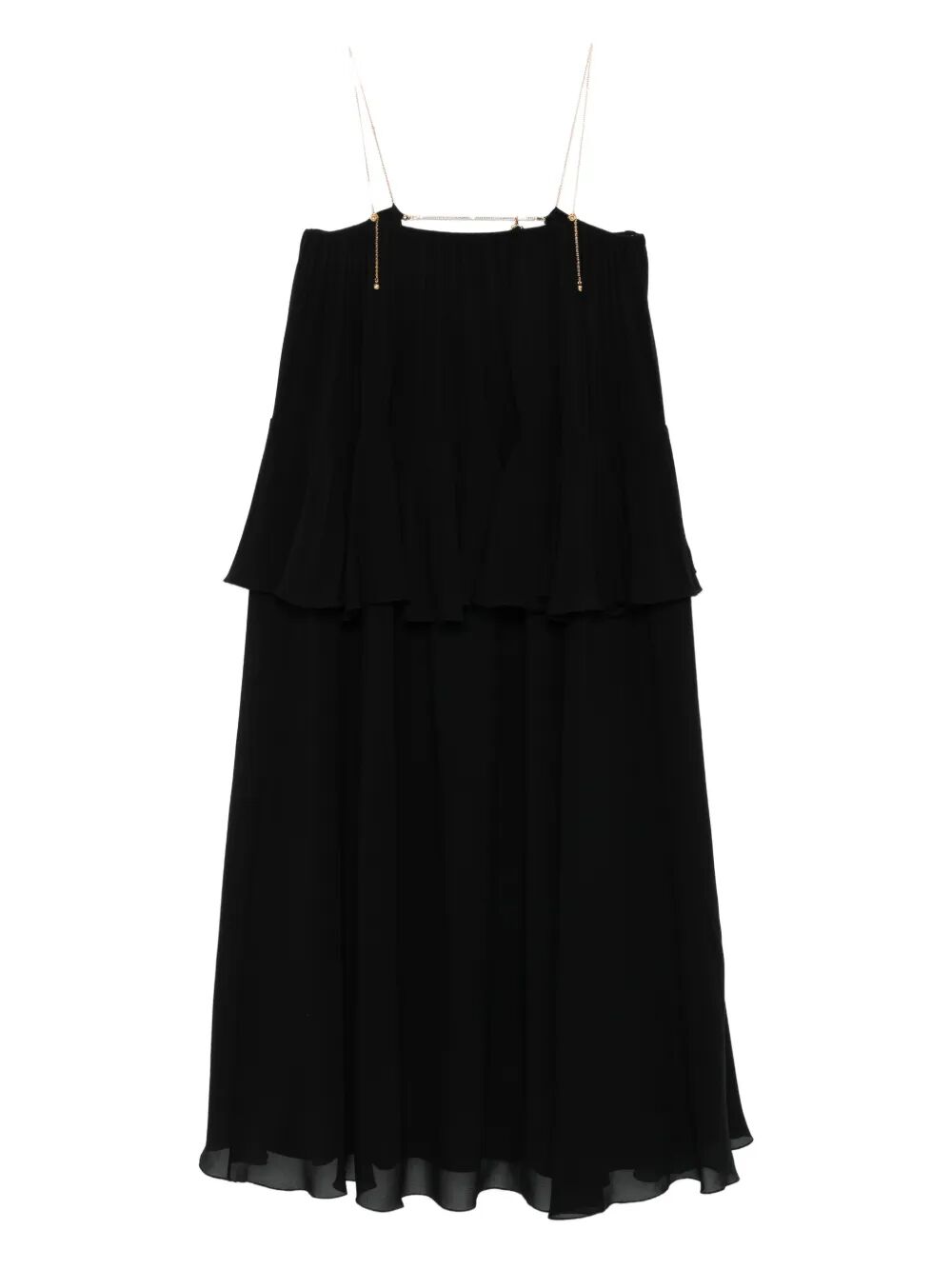Chloe Women Sleeveless Long Dress In Silk Georgette CHLOE