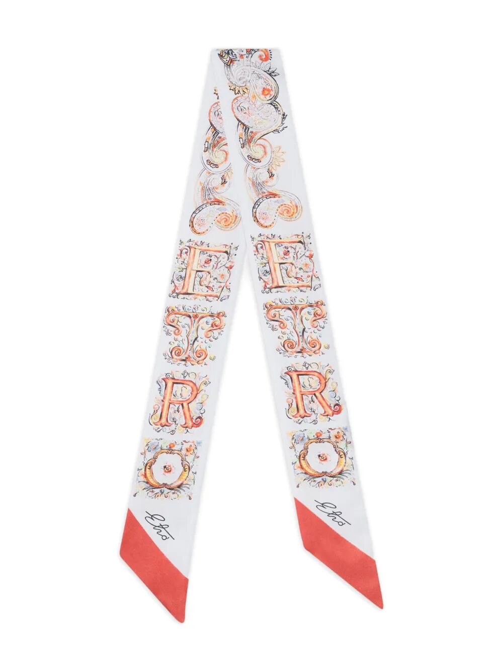 Etro Women Silk Paisleyina With Logo And Floral Paisley Motif ETRO