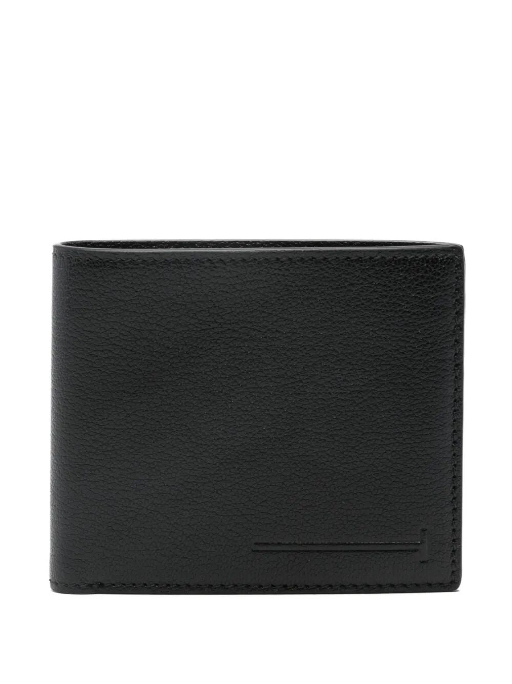 Tom Ford Men Supple Grained Leather Elongated T Line Classic Bi-Fold Wallet TOM FORD