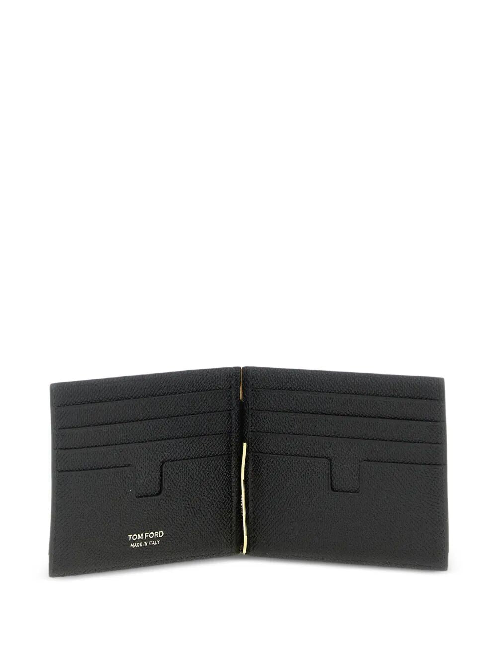 Tom Ford Men Grained Leather Money Clip Wallet TOM FORD