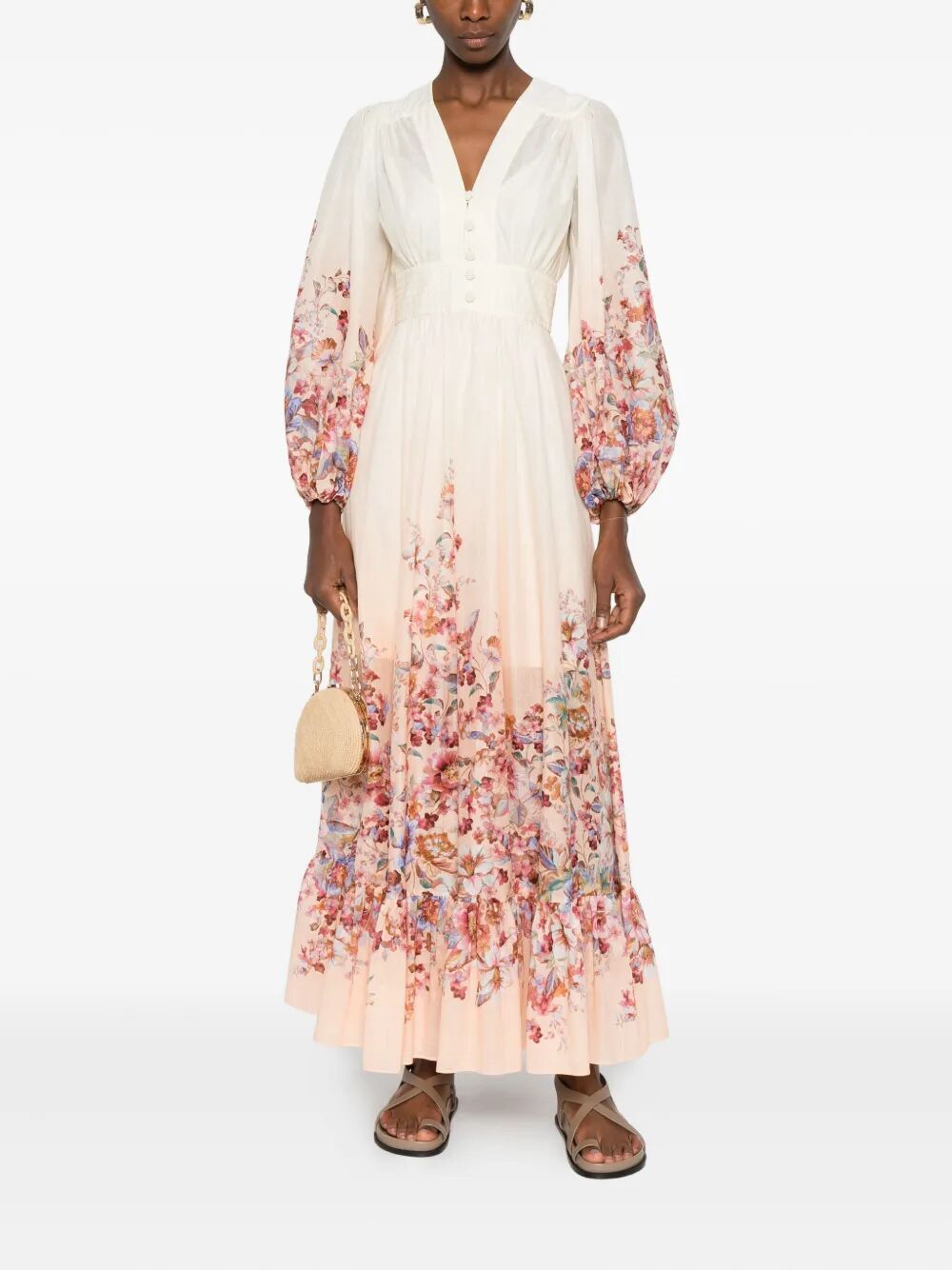 Zimmermann Women Awaken Plunge Maxi Dress With Separate Slip ZIMMERMANN