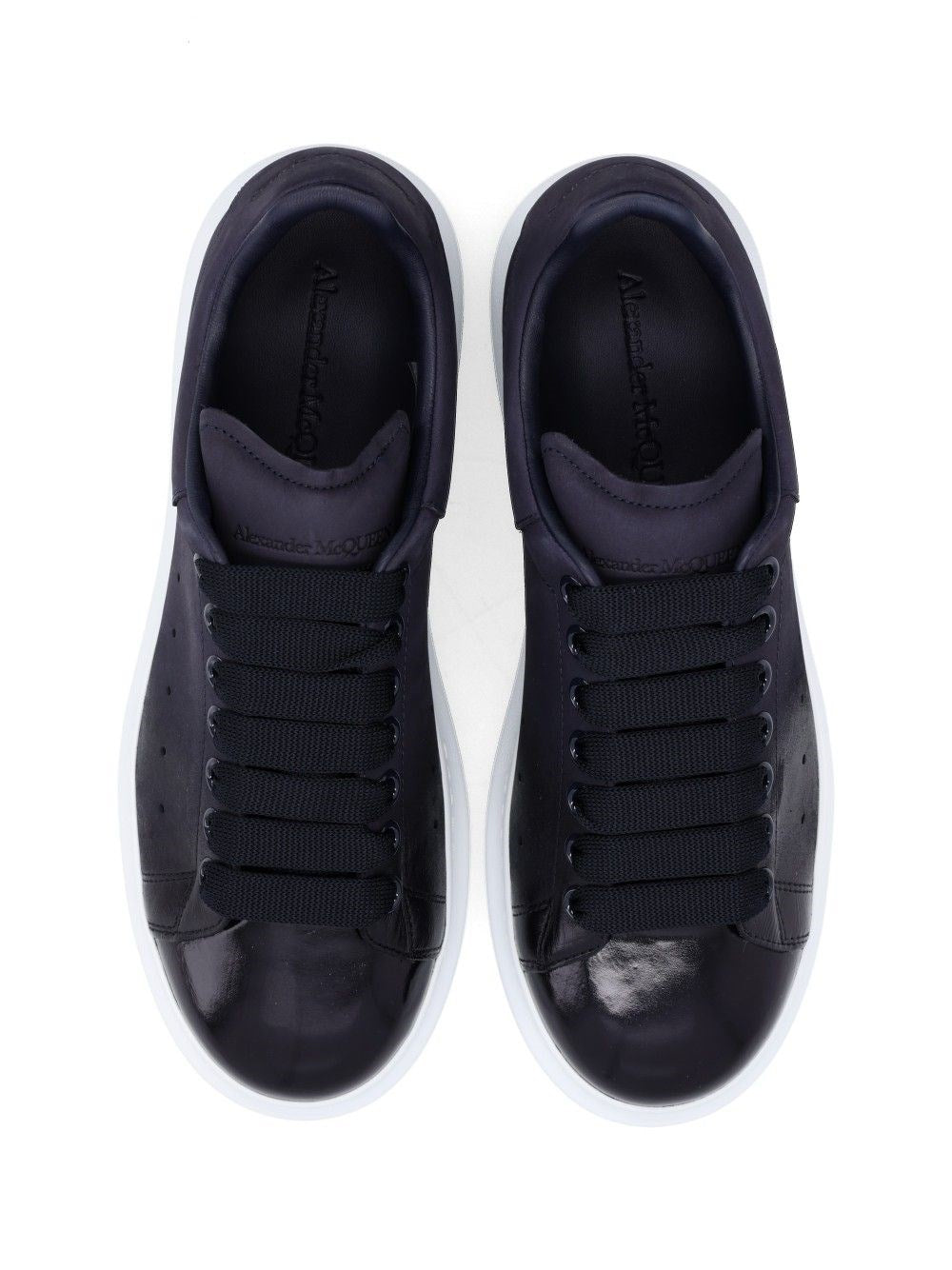 Mcqueen Men Oversized Leather Sneakers ALEXANDER MCQUEEN