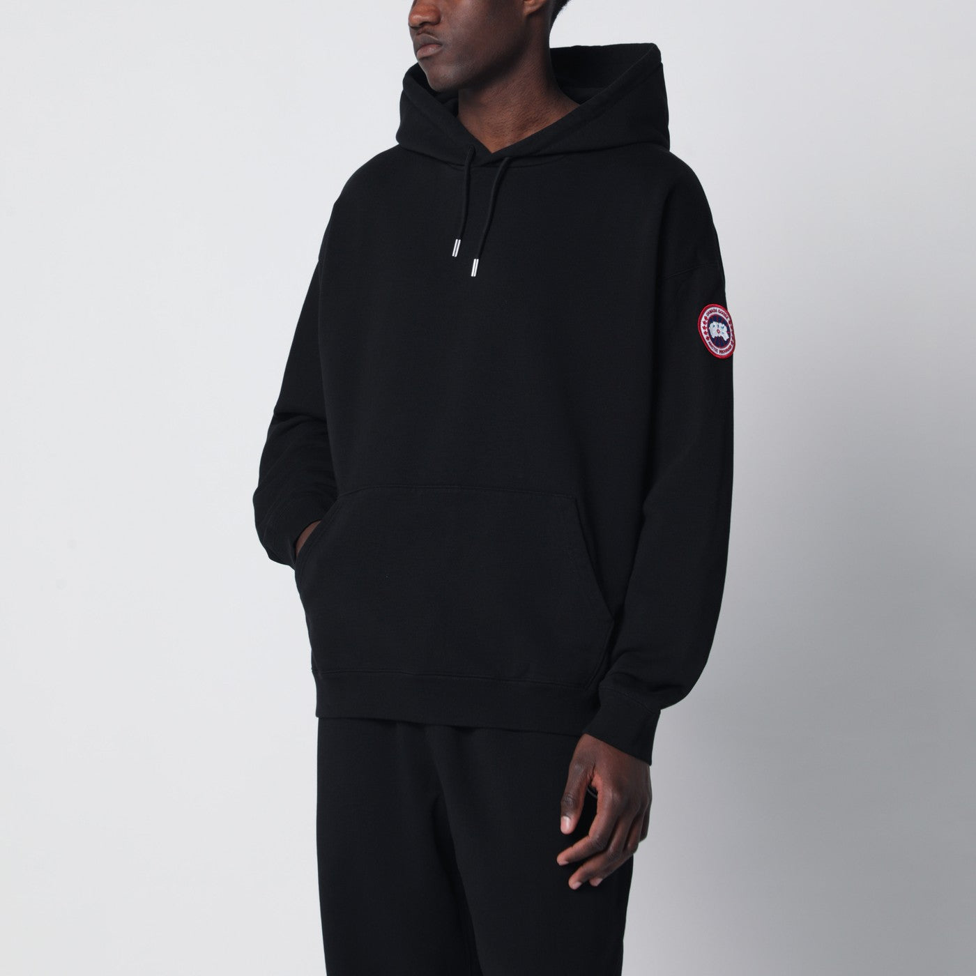 Canada Goose Black Hooded Sweatshirt Men CANADA GOOSE