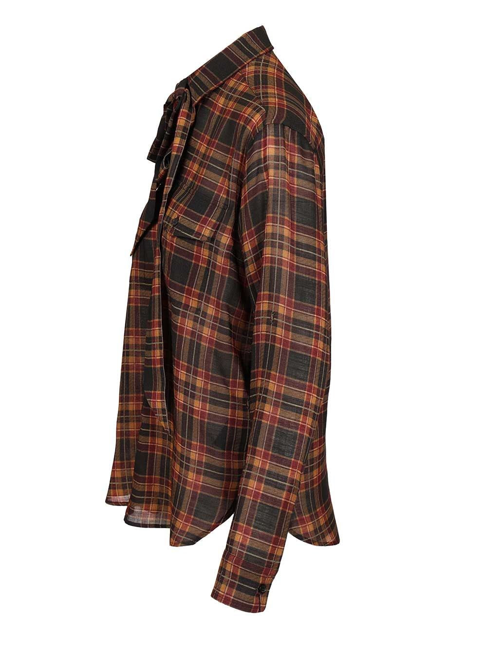 Saint Laurent Women Lavalliére Cassandre Shirt SAINT LAURENT