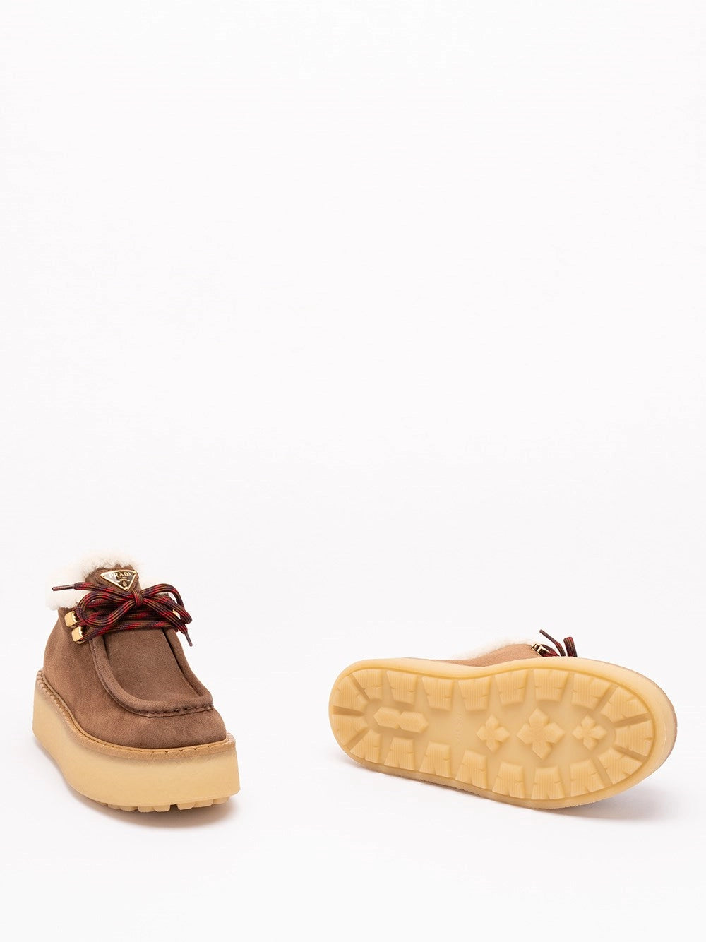 Prada Women Suede Lace-Up Shoes PRADA