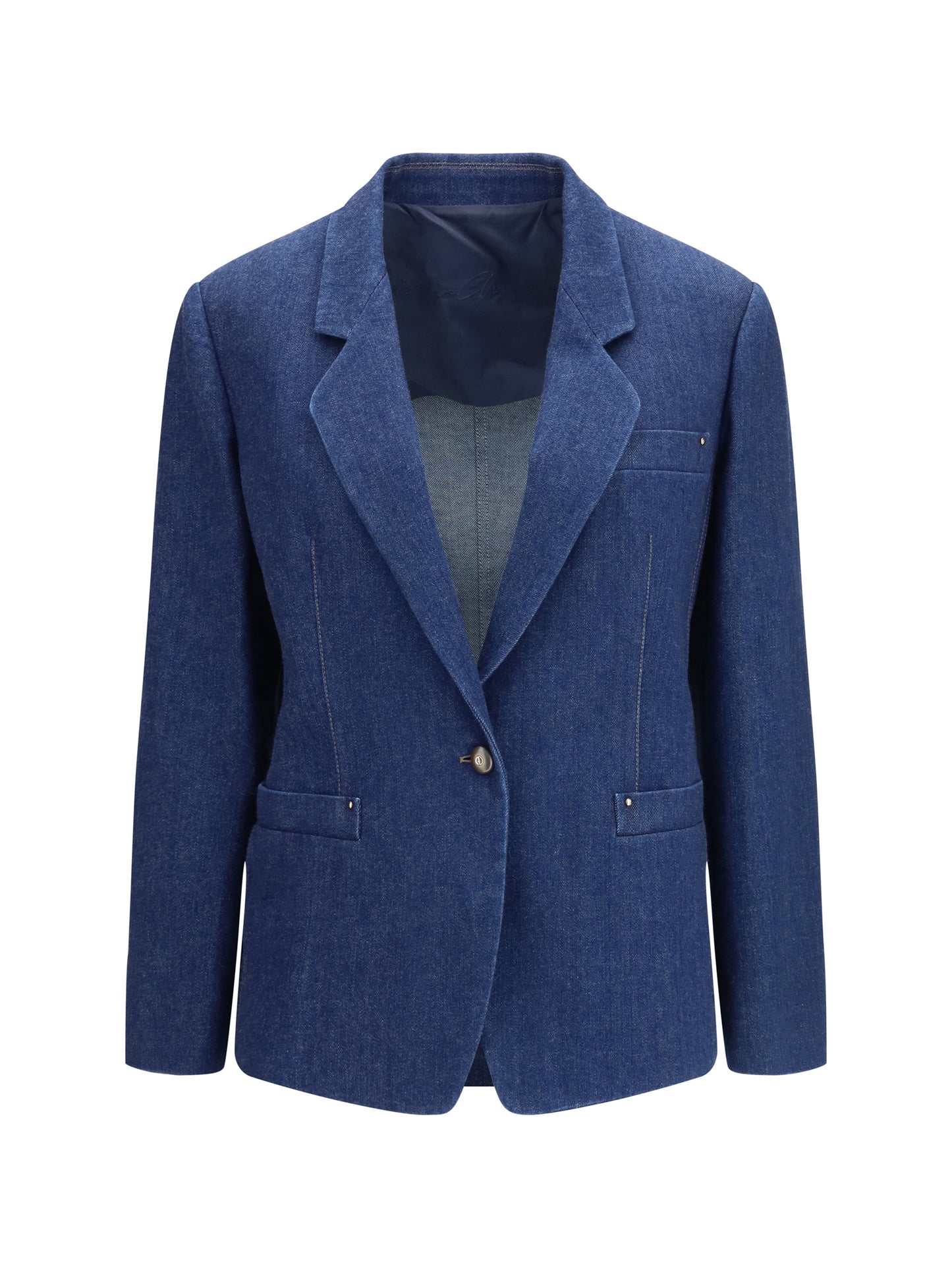 Giorgio Armani Women Single-Breasted Denim Jacket GIORGIO ARMANI