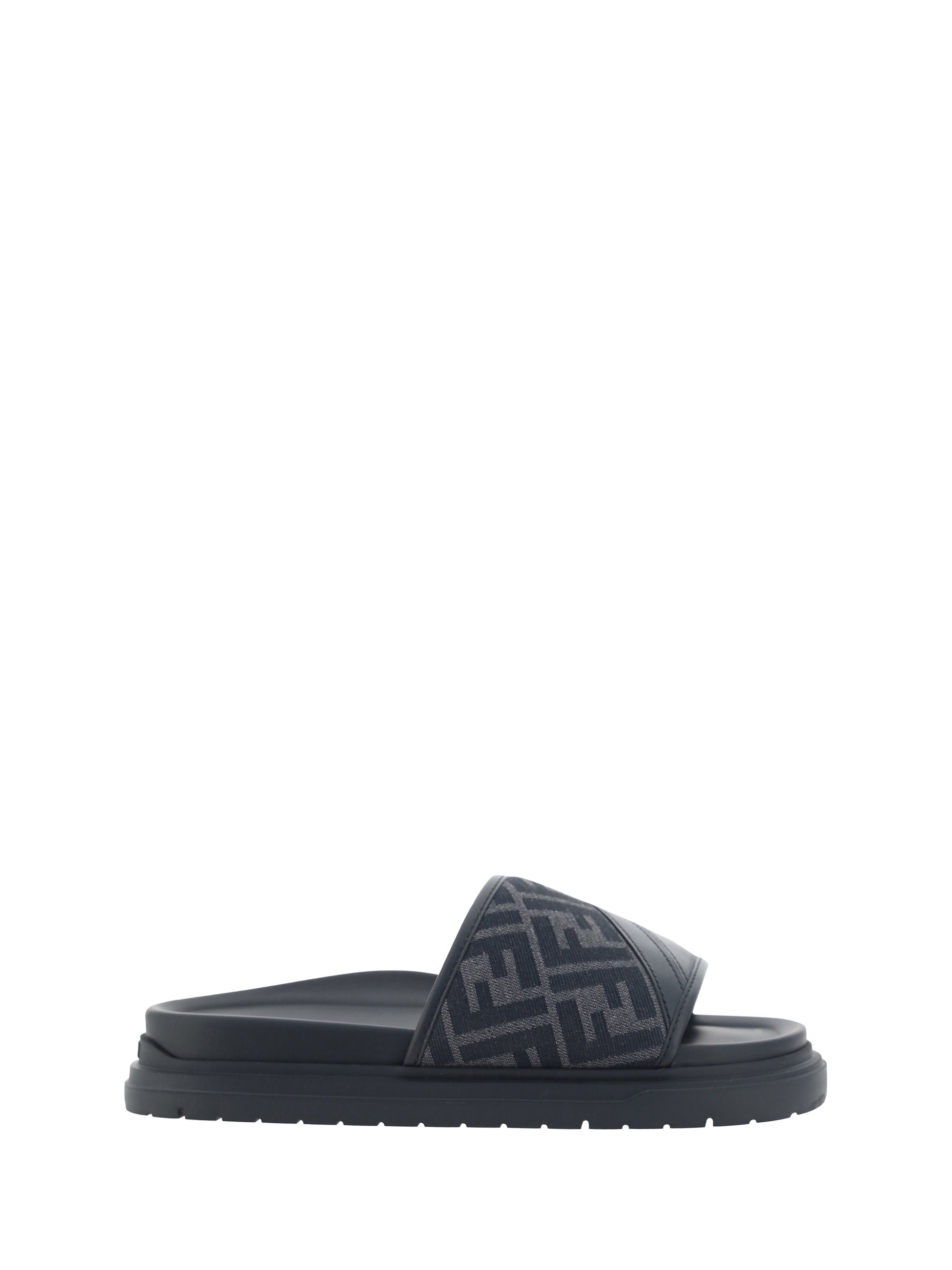 Fendi Men Slide Diagonal Sandals FENDI