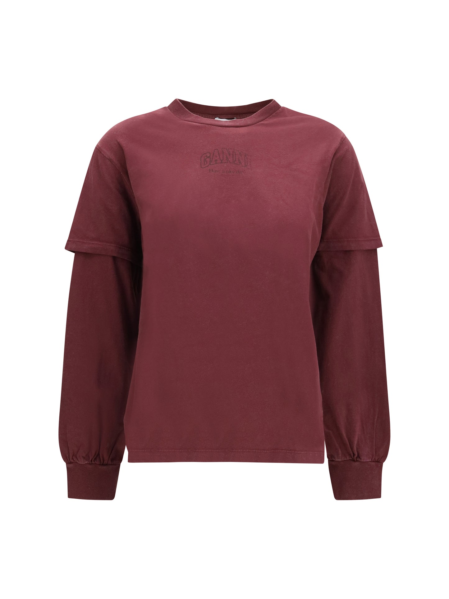 Ganni Women Future Heavy Jersey Long-Sleeve T-Shirt GANNI