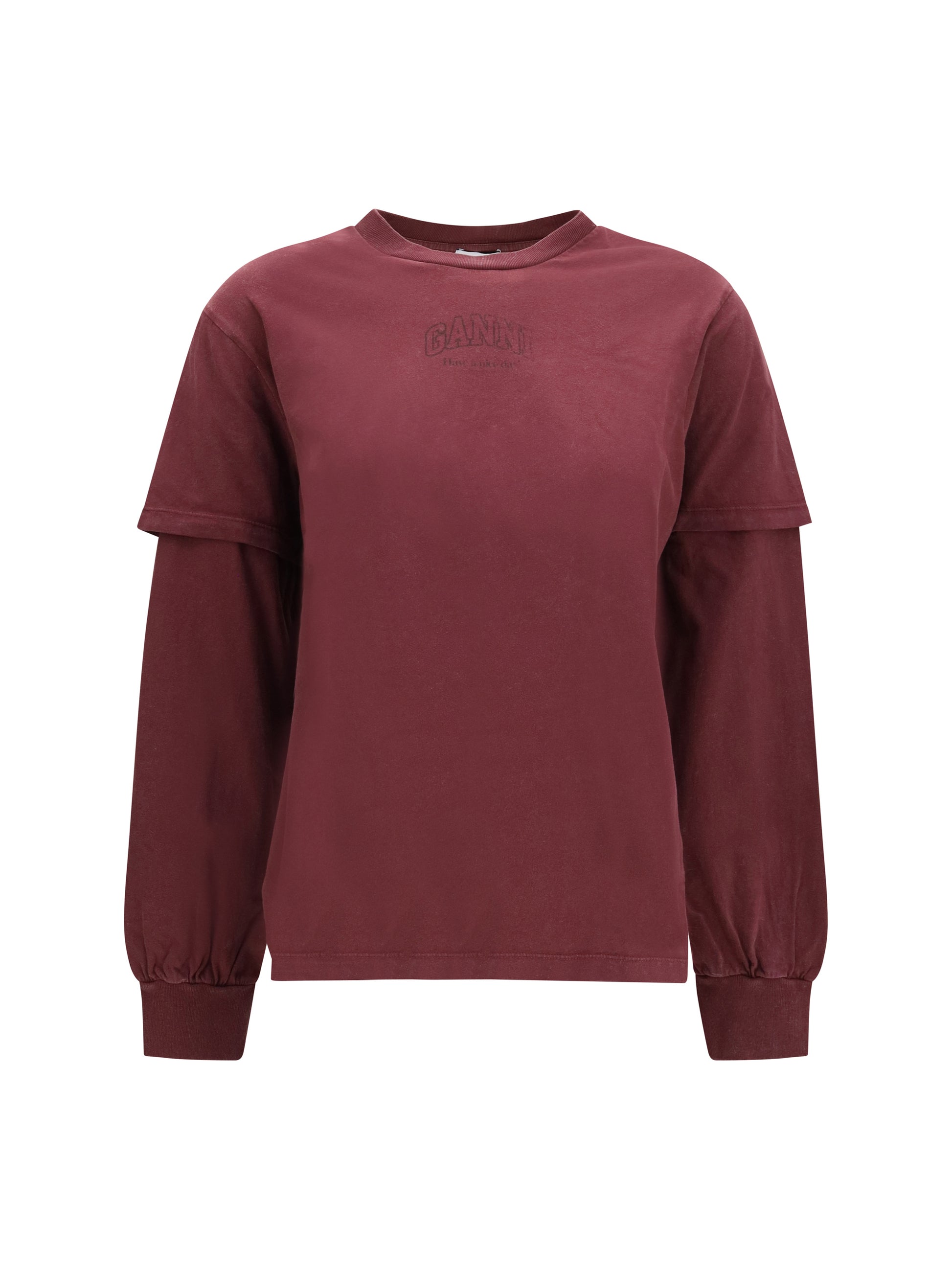 Ganni Women Future Heavy Jersey Long-Sleeve T-Shirt GANNI