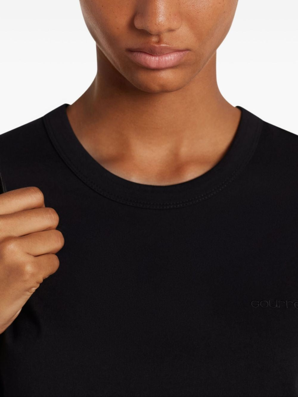 Courreges Women T-Shirt Embroidered Logo COURREGES