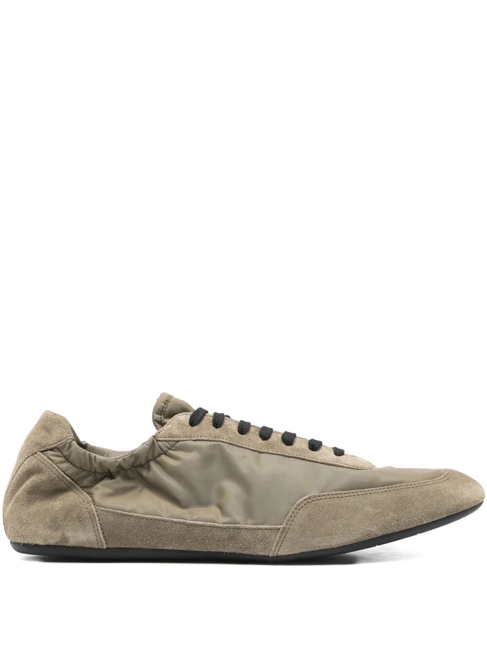 Prada Men Collapse Re-Nylon And Suede Elasticized Sneakers PRADA